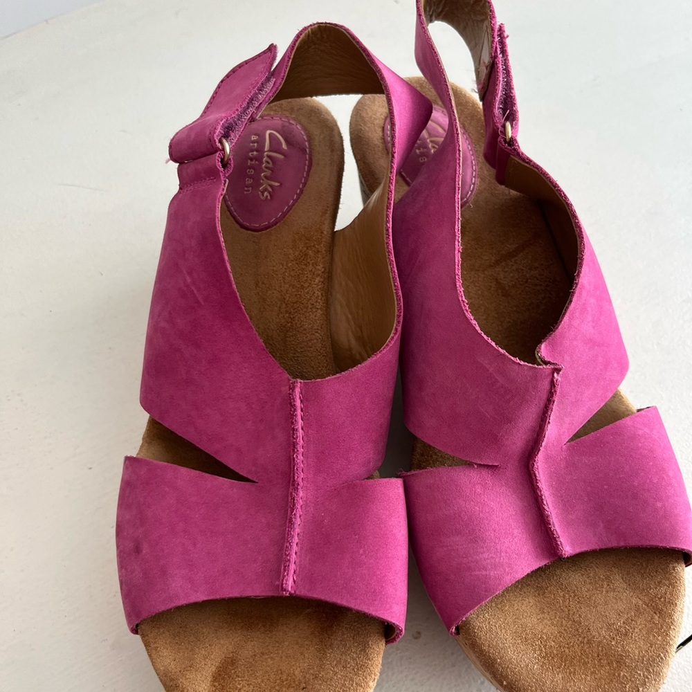 Pink Clarks summer sandals